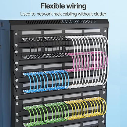 Cat6 Slim Patch Cables 3 Feet 24-Pack White, Cat6a Patch Cables 10Gbps 550MHz - Image 6