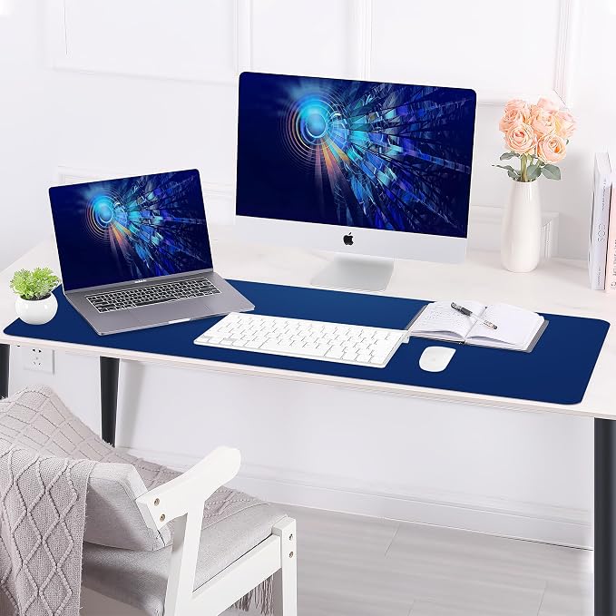 Desk Mat, 35.4" x 17" Leather Desk mat, Double-Sided Desk Pad, Desk matt - Image 6