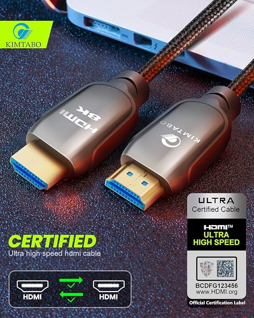 8K HDMI 2.1 Cable 10ft 48Gbps, Ultra High Speed HDMI Cable, 4K HD 120Hz 144Hz - Image 2