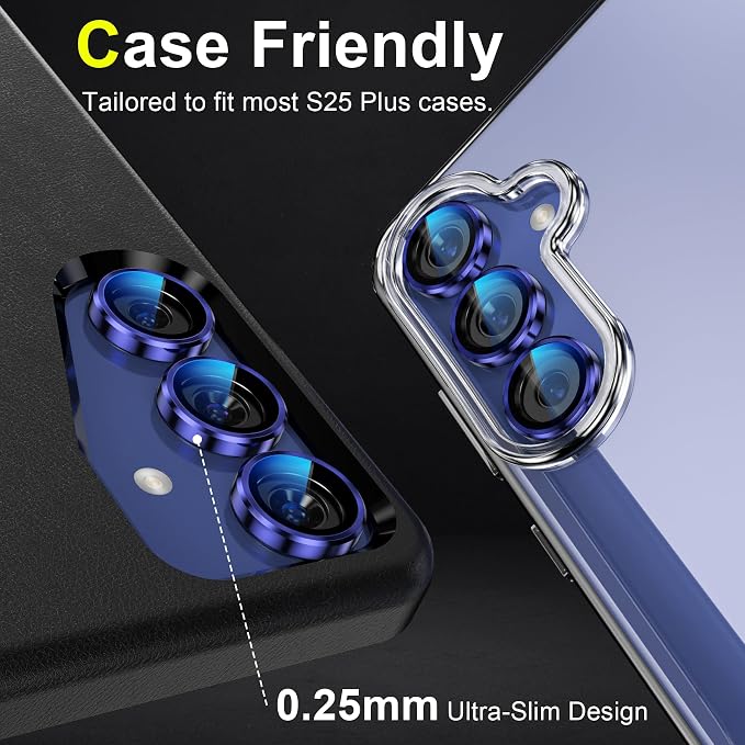 YWXTW Camera Lens Protector for Samsung Galaxy S25+ Plus Accessories 9H - Image 6