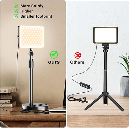 2-Pack LED Video Light with Stand, Home Studio Back Lights, Photo Lights with - Image 3