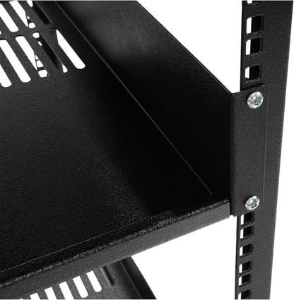 12U Open Frame Server Rack for IT & AV Gear 23-40 in Adjustable Depth Wall - Image 8