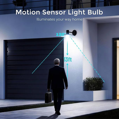 6 Pack Motion Sensor Light Bulbs, 12W Motion Detector Light Bulb, Dusk to Dawn - Image 2
