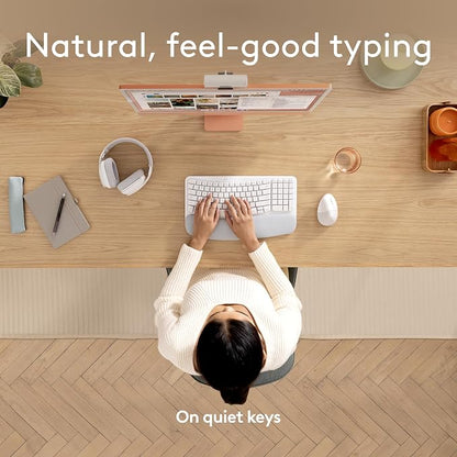 Logitech Wave Keys for Mac, Wireless Ergonomic Keyboard - Image 3