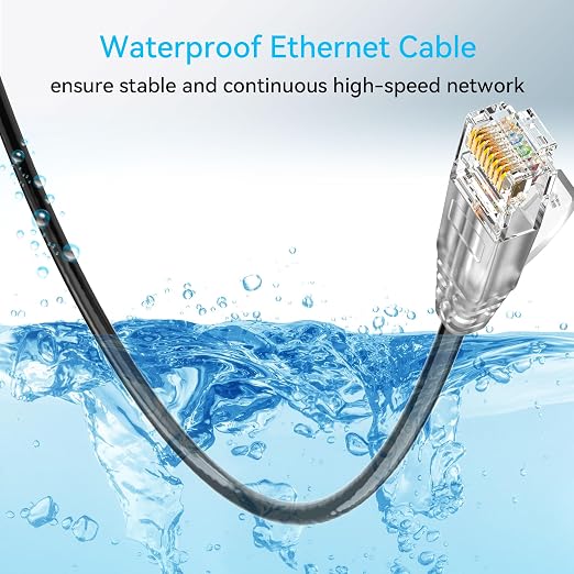 Cat6a Ethernet Cable Slim 25ft Outdoor&Indoor, 28AWG Pure Copper Cat6 Internet - Image 6