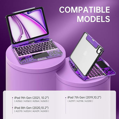 GUSGU Transparent Case with Wireless Keyboard - Image 2