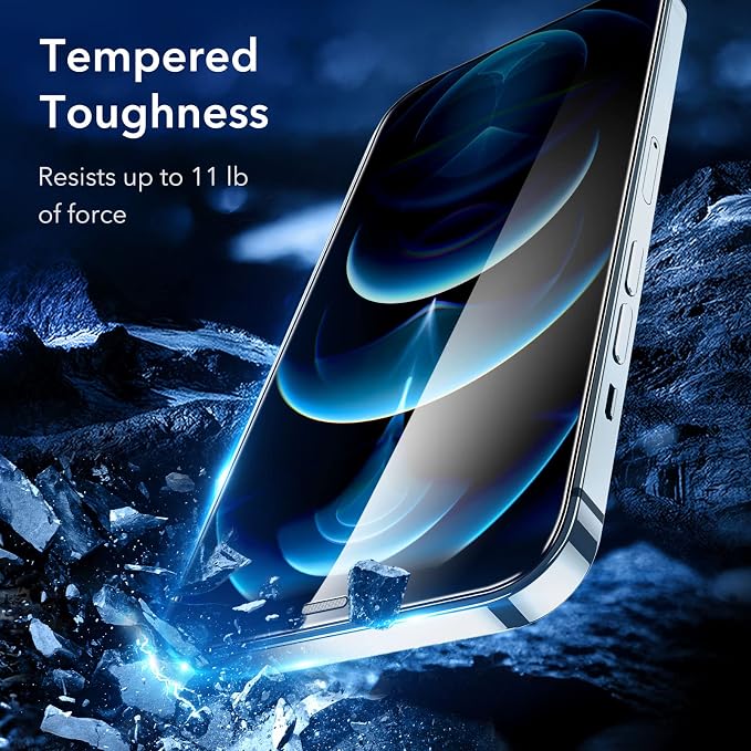 ESR 3 Pack for iPhone 12 Pro Max Screen Protector, 9H Hardness Tempered Glass - Image 3