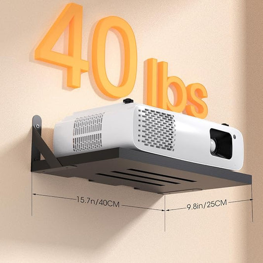 DAWASAPAT Mini Projector Shelf for Wall Mount, 15.7" x 9.8" Projector Holder - Image 2