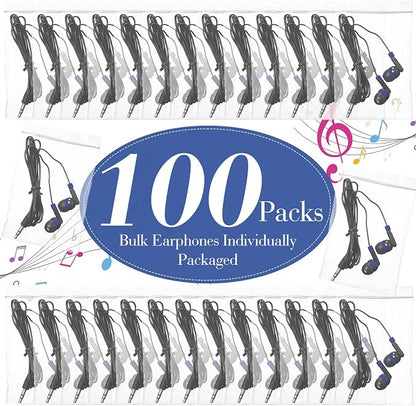 Kanayu 100 Pack Wired Earbuds Bulk - Image 2
