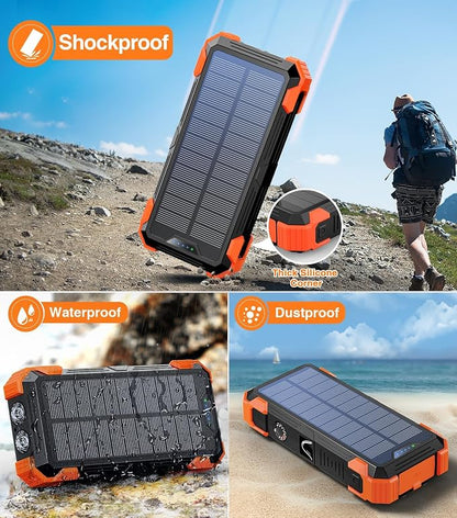 Solar Charger Power Bank, 800mAh Wireless Portable Charger - Image 5