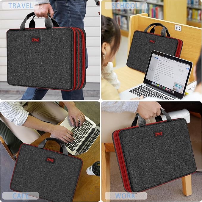 ZINZ Slim Expandable Laptop Case 15.6 Inch Sleeve Upgraded Protective Durable - Image 6
