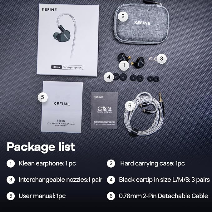 Linsoul Kefine Klean in Ear Monitor, 10mm DLC Diaphragm Dynamic Driver HiFi - Image 8