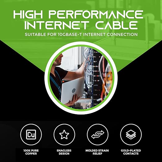 GEARit Cat 6 Ethernet Patch Cable 1.5 ft Blue - Image 2