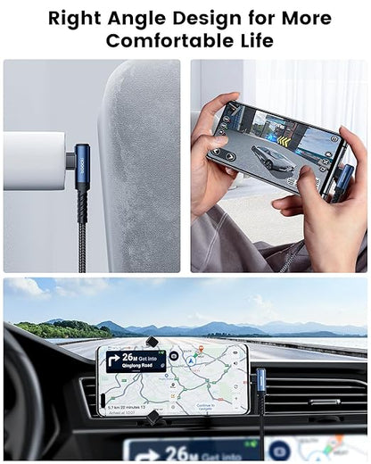 USB C Cable Right Angle, LG V30 - Image 4
