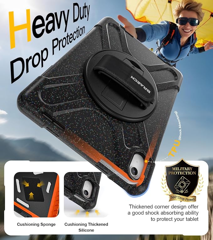 BRAECN for iPad 11th/10th Generation case 11/10.9 inch 2025/2022 Heavy Duty - Image 4