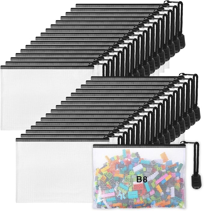 Jetec 32 Pcs Mesh Zipper Bags Toy Storage Bikini Organizer Bag Bolsas Para by Jetec