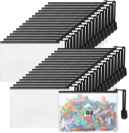 Jetec 32 Pcs Mesh Zipper Bags Toy Storage Bikini Organizer Bag Bolsas Para by Jetec
