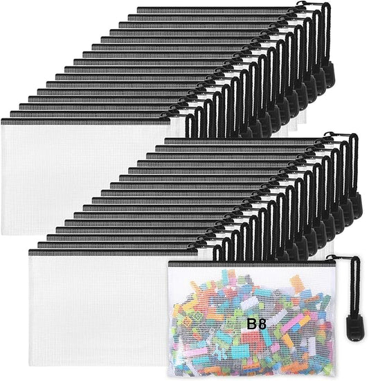 Jetec 32 Pcs Mesh Zipper Bags Toy Storage Bikini Organizer Bag Bolsas Para by Jetec
