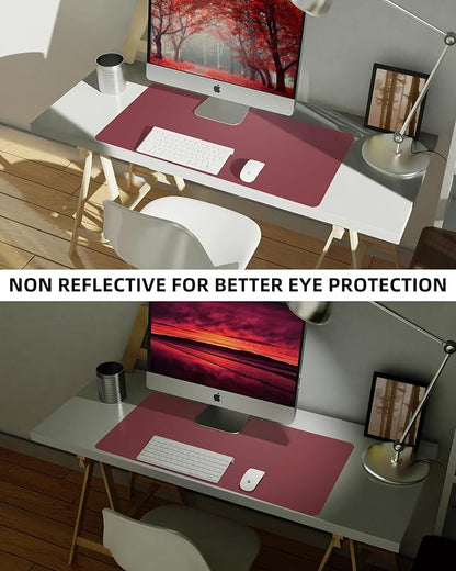 AFIING Leather Desk Pad Protector, Mouse Pad, Office Desk Mat, Non-Slip PU - Image 6