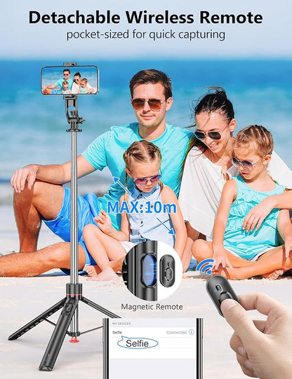70'' Automatic Tripod, Extendable Selfie Stick Phone - Image 5