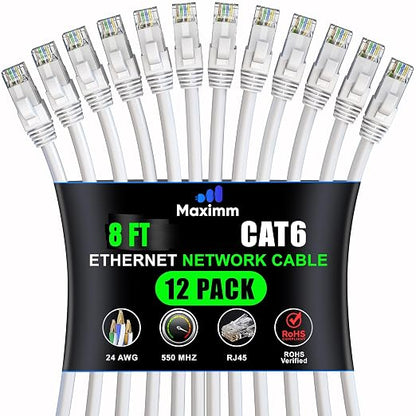 Maximm Cat 6 Ethernet Cable - 8 ft by MaximmCable