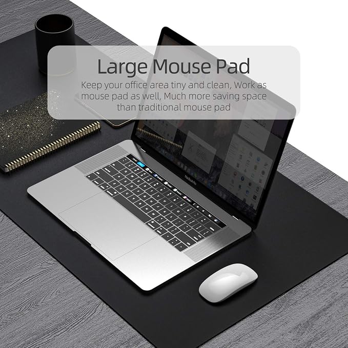 YSAGi Desk Mat, Desk Pad, Waterproof Desk Pad, 35.4" x 17" Laptop Leather Desk - Image 4