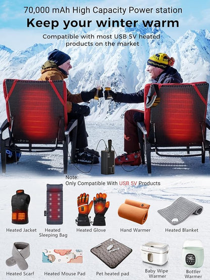 Portable Charger 70000mAh Power Bank High Capacity, 30W PD & QC 3.0 Fast - Image 9
