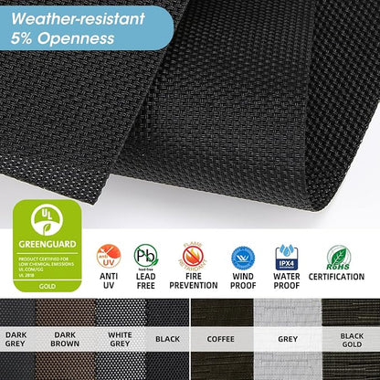SmartWings Motorized Outdoor Patio Shades Roll Up Blinds - Image 4