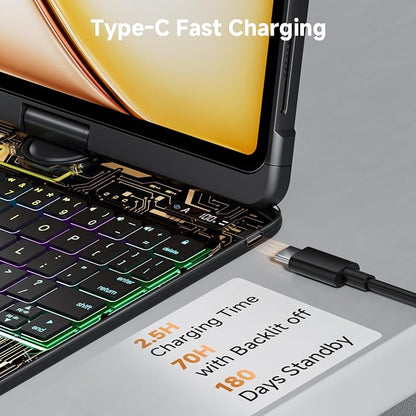 Keyboard Case for 12.9 inch iPad Pro 6/5/4/3rd Gen & 13 inch iPad Air Wireless - Image 6