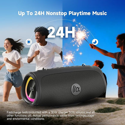 Portable Loud Bluetooth Speaker, 60W Large Subwoofer Wireless Bluetooth 5.3 - Image 4