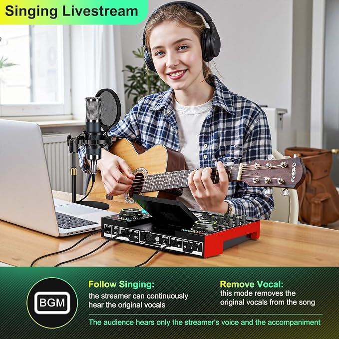Podcast Microphone Bundle with Live Sound Board Audio Mixer, Podcast Equipment - Image 5