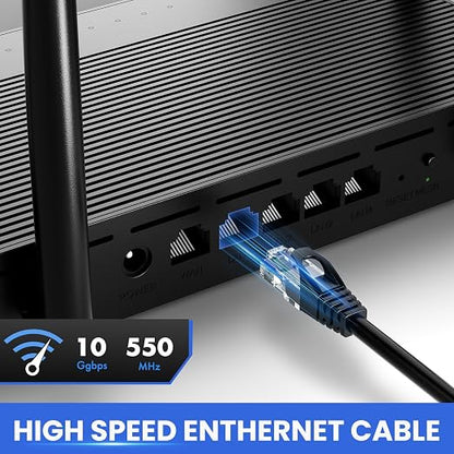 Cat 6 Ethernet Cable 200 ft, 10Gbps High Speed Ethernet Cable, Outdoor&Indoor - Image 2