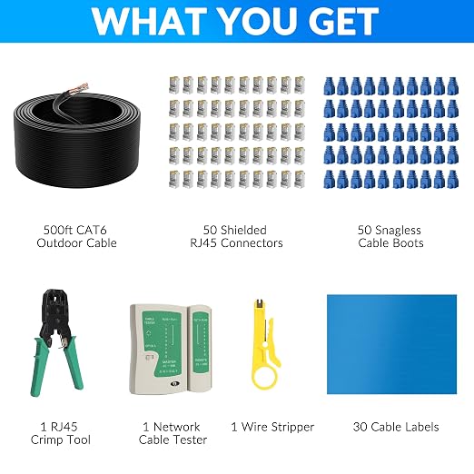 Cat6 Outdoor Ethernet Cable 500 FT - Image 2