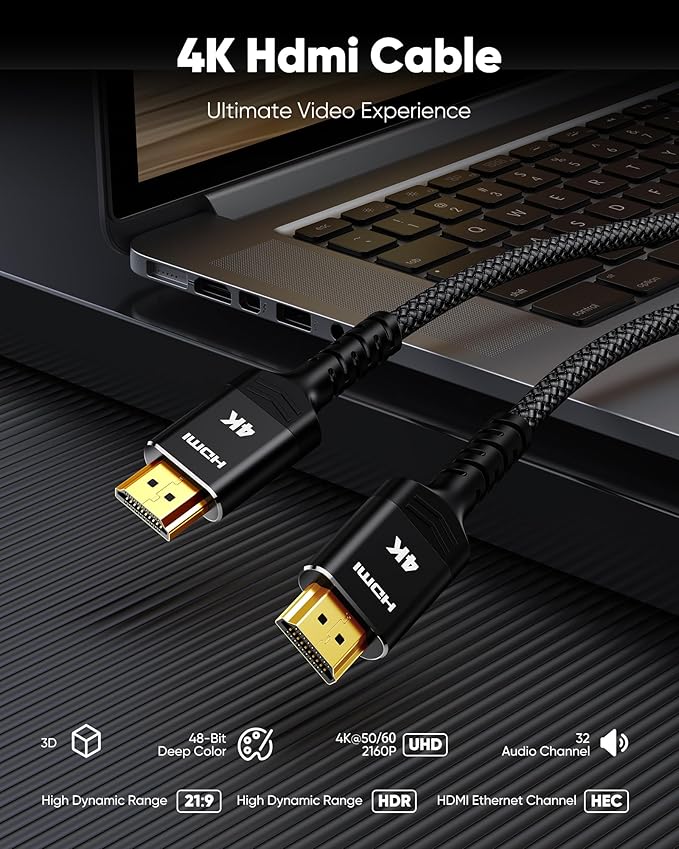 Highwings 4K HDMI Cable 6.6FT/2m - Image 4
