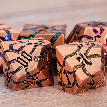 DND Metal Dice Set, Polyehdral Dice Set - Image 5
