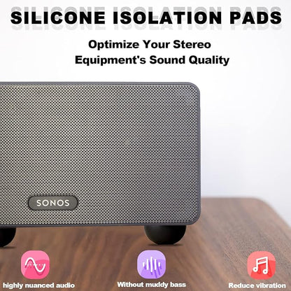 1.25" Silicone Hemisphere Bumpers Isolation Feet Rubber Non-Skid Speaker Pads - Image 3