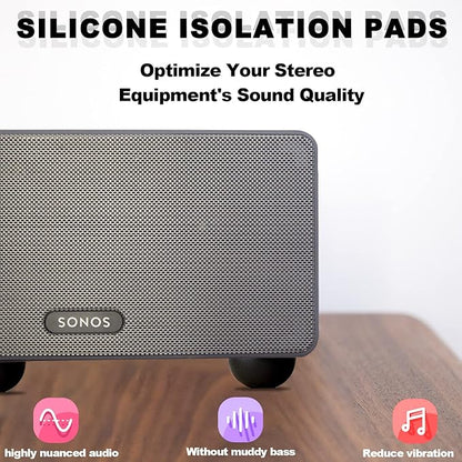 1.25" Silicone Hemisphere Bumpers Isolation Feet Rubber Non-Skid Speaker Pads - Image 3