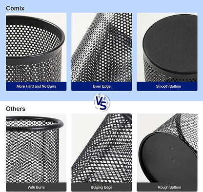 Comix Pen Holder Desk Organizer, Wire Mesh Pencil Cup - Image 6