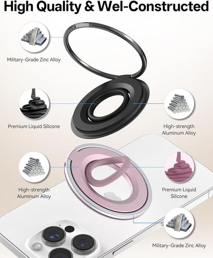 Magnetic Phone Grip for MagSafe Ring Holder, Two-Sided Magnets Phone Ring Grip - Image 7