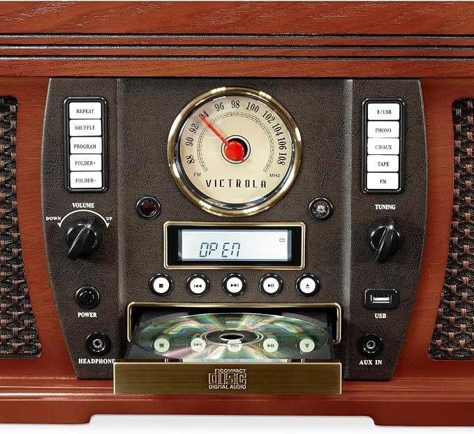 Victrola Aviator 8-in-1 Bluetooth Record Player & Multimedia Center - Image 2