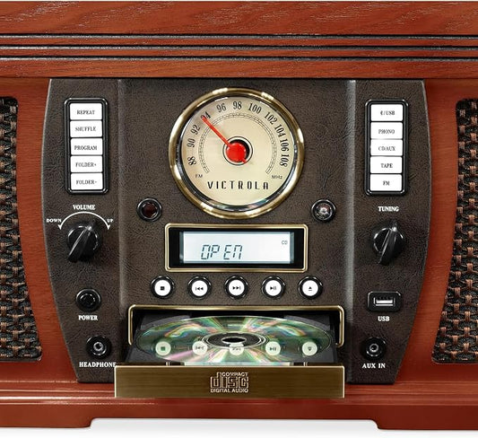 Victrola Aviator 8-in-1 Bluetooth Record Player & Multimedia Center - Image 2
