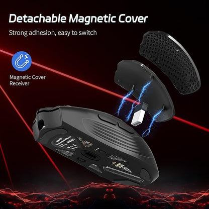 TENMOS M530 Wireless Gaming Mouse, 2.4G/Bluetooth/USB C Wired Rechargeable Mouse - Image 5