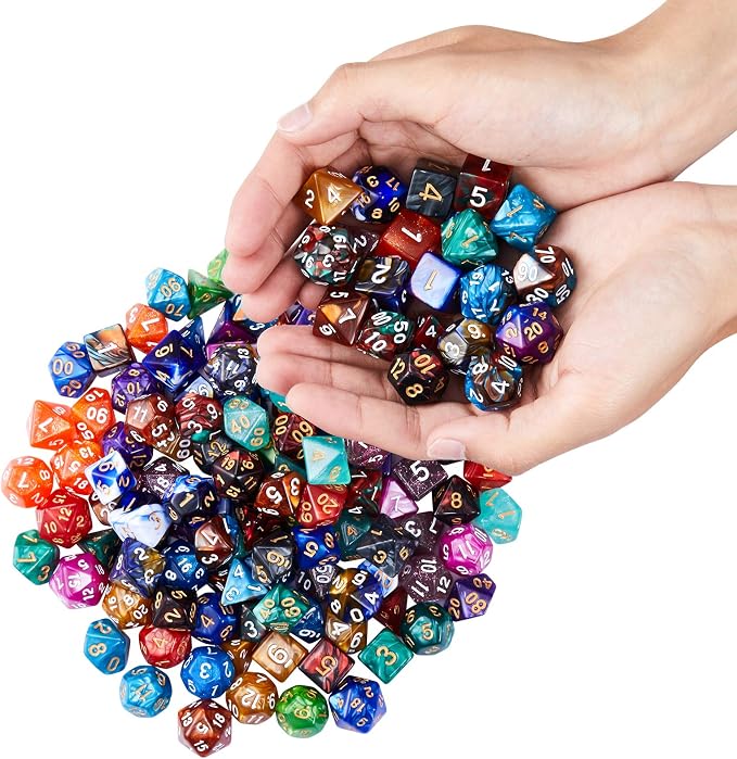 DND Dice Set, 20 X 7 Polyhedral Dice Two-Color - Image 6