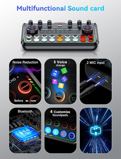 SINWE Podcast Equipment Bundle, Audio Interface - Image 5