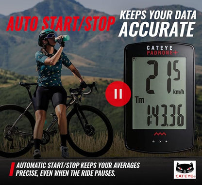 CATEYE Padrone Plus Bike Computer – Oversized Display Cyclocomputer, Wireless - Image 6