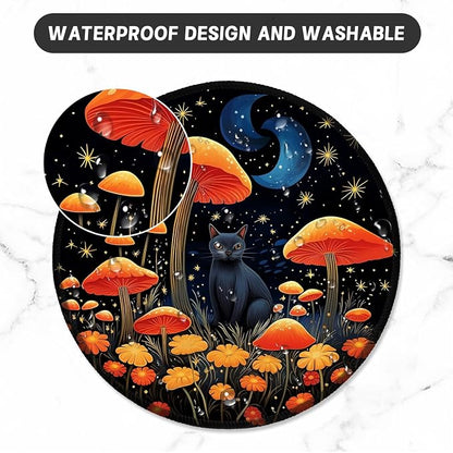 ITNRSIIET Round Mouse Pad with Stitched Edge Premium-Textured Waterproof - Image 5