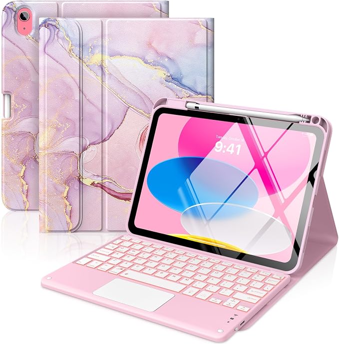 MoKo Touch Keyboard Case for iPad 11th Generation 11 inch 2025, iPad 10th by MoKo