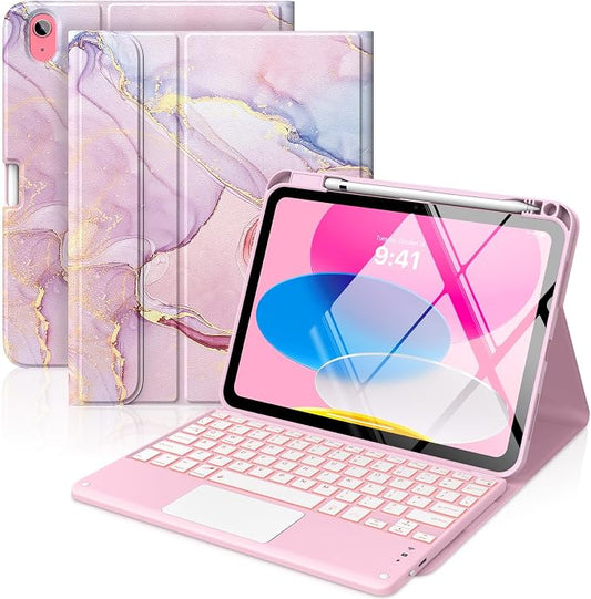 MoKo Touch Keyboard Case for iPad 11th Generation 11 inch 2025, iPad 10th by MoKo