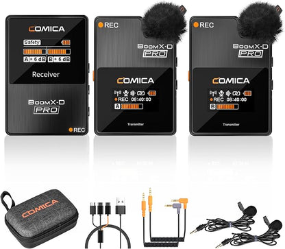 COMICA BoomX-D2 PRO Wireless Lavalier Microphone by COMICA