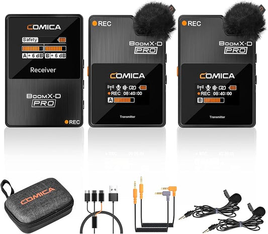 COMICA BoomX-D2 PRO Wireless Lavalier Microphone by COMICA